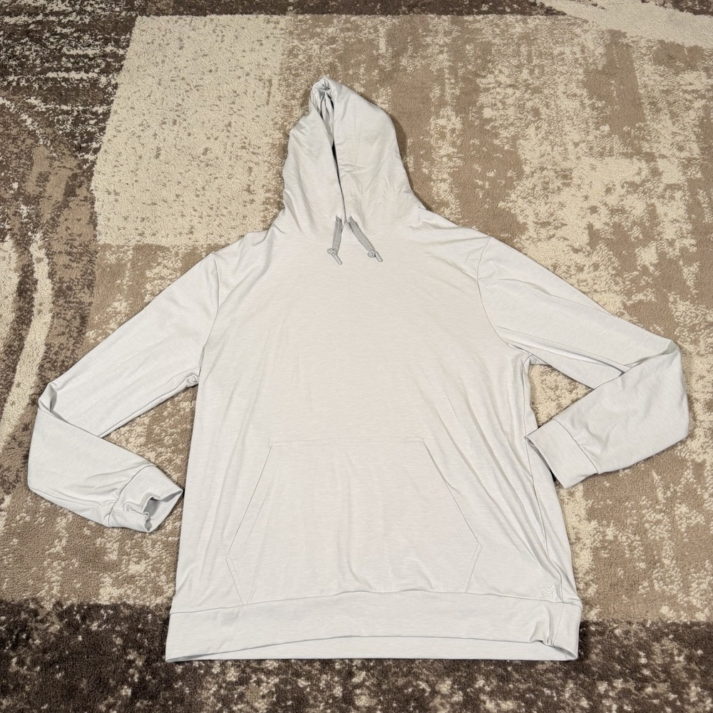Cozy Earth Sweater Mens XL Ivory Bamboo Soft Comfortable Stretch Pocket Hoodie